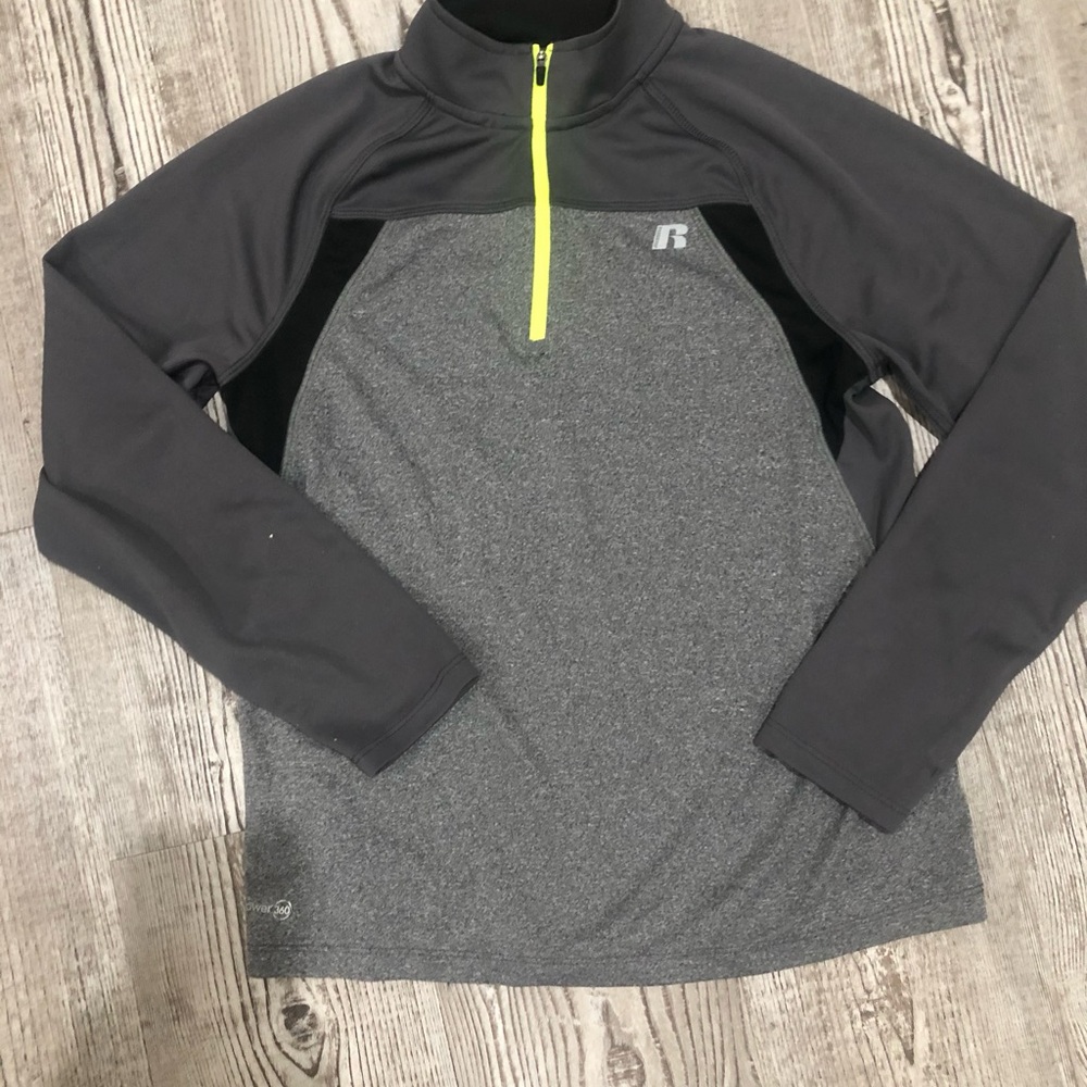 Russell Athletic Boys XL Long Sleeve Zip Up Shirt Pull Over